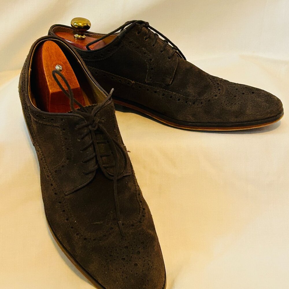 New Republic by Mark Mcnairy Suede Wingtip Laceup Dress-Shoes